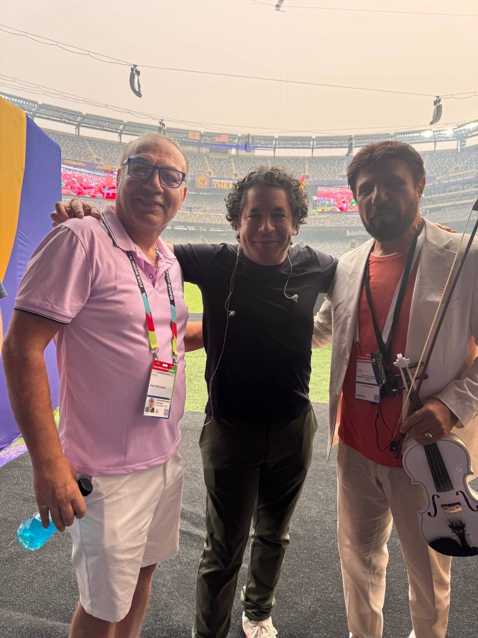 Pitch side ahead of the halftime show
