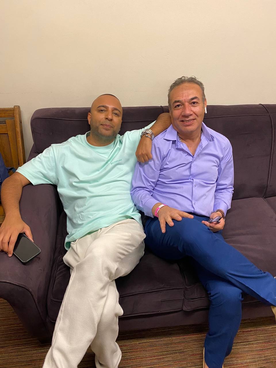 Green room with Arash